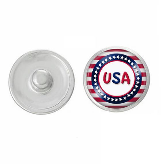 USA Snap Jewelry - Compatible with Ginger Snaps - Fourth of July - Red