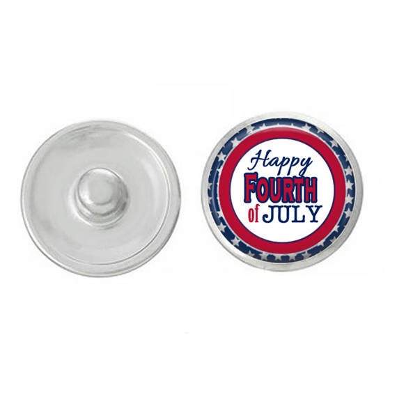 USA Snap Jewelry - Compatible with Ginger Snaps - Fourth of July - Red