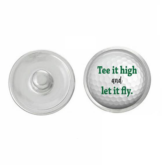 Golf - Snap Jewelry - Tee It High And Let It Fly Golf Snap Pair with