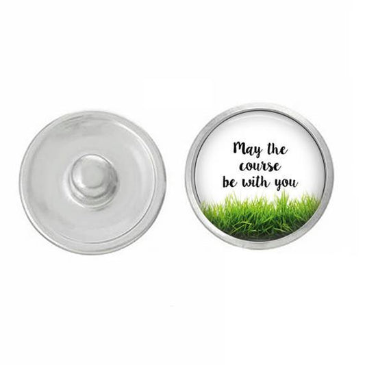 Golf Snap - Snap Jewelry - My the Course Be With You Golf Snap Pair