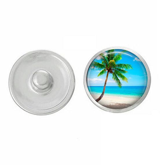 Snap Jewelry - Palm Tree Sunset Beach Snap - Compatible with Studio66