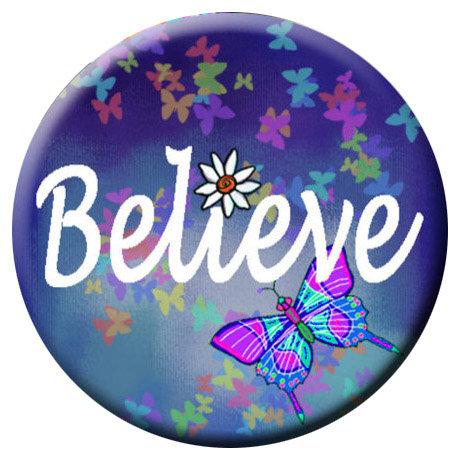 Inspirational - Believe Snap - Compatible with Ginger Snaps 18-20mm