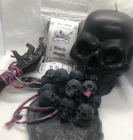 Black Magic mini skull wax melts goth halloween witchcraft wicca pagan