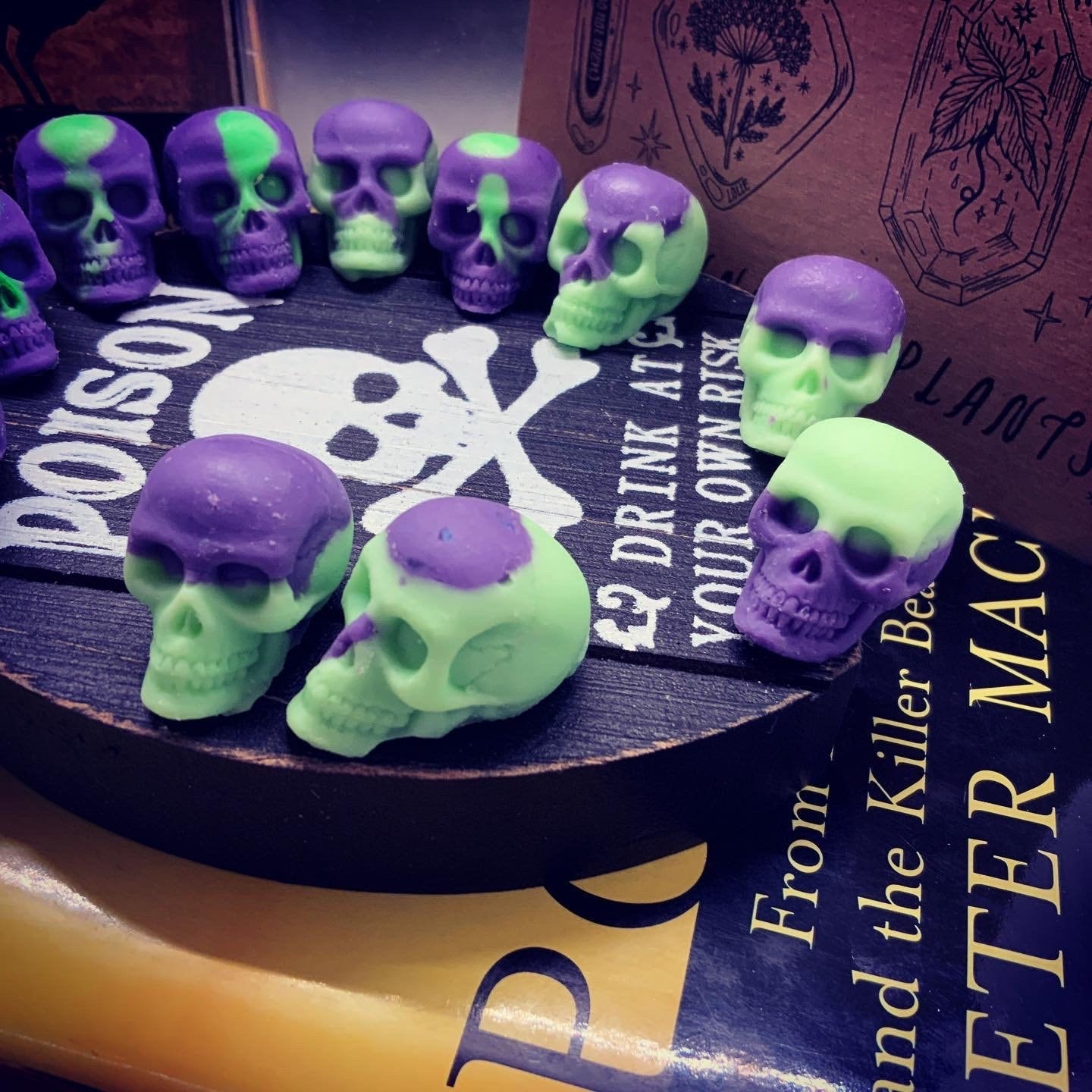 Deadly Nightshade mini skull wax melts goth pagan wicca witch