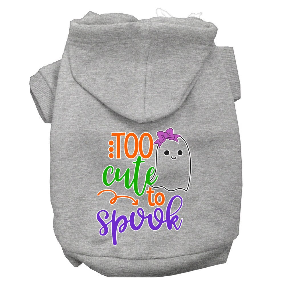 Halloween Pet, Dog & Cat Hoodie Screen Printed, "Too Cute To Spook