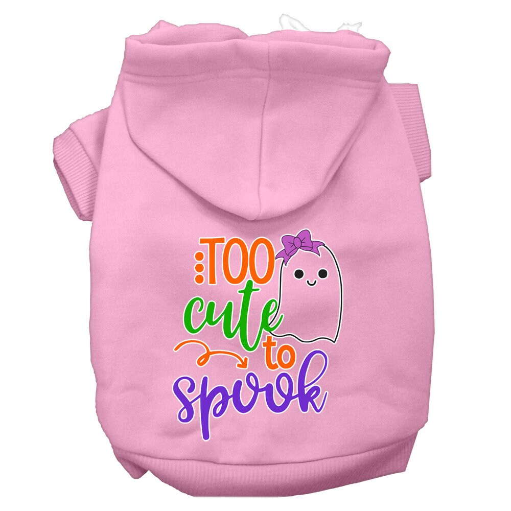 Halloween Pet, Dog & Cat Hoodie Screen Printed, "Too Cute To Spook