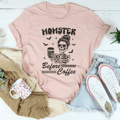 Momster Before Coffee Tee