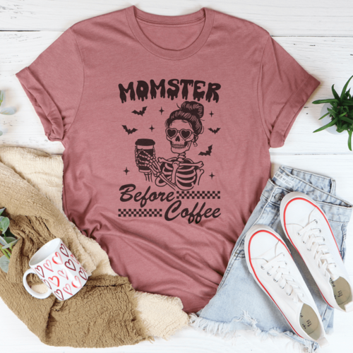 Momster Before Coffee Tee