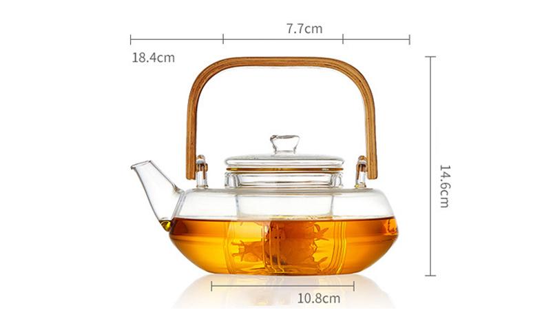 Bamboo & Glass Tea Kettle