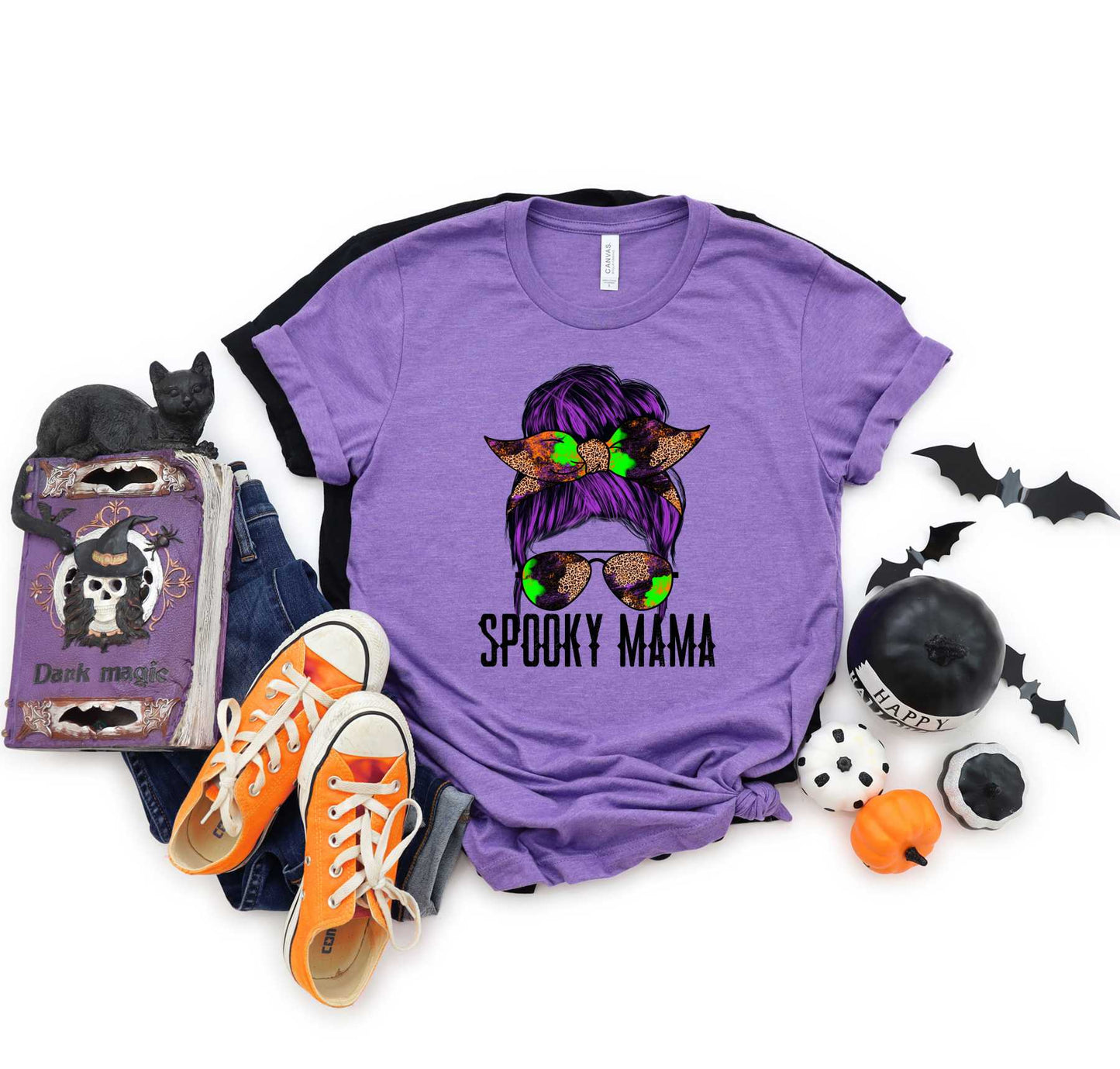 spooky mama straight purple - Graphic Tee