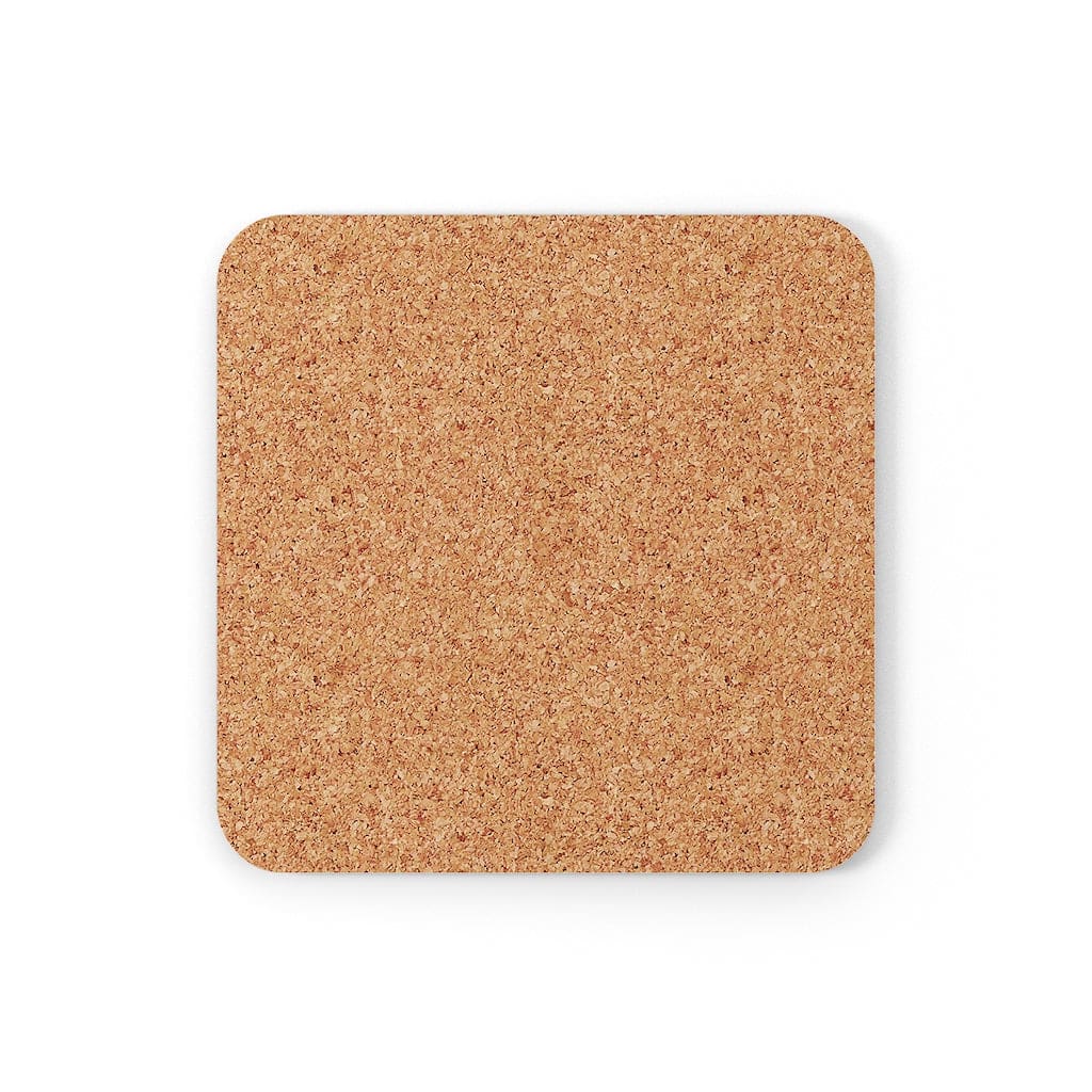 Corkwood Coaster Set - 4 Pieces / Pastel Color Leaves