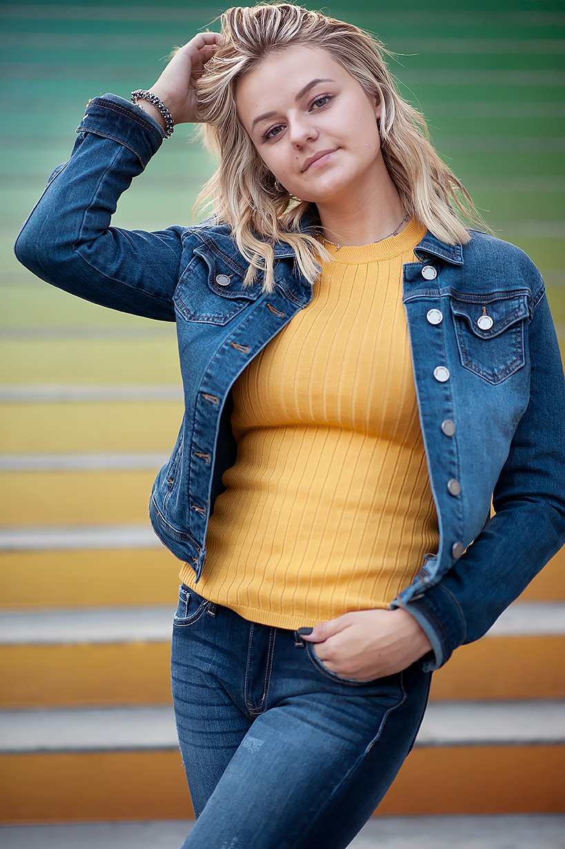 Bella Rib Knit Sweater in Mustard